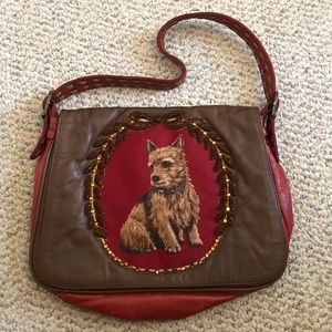 Isabella Fiore handbag with dog print